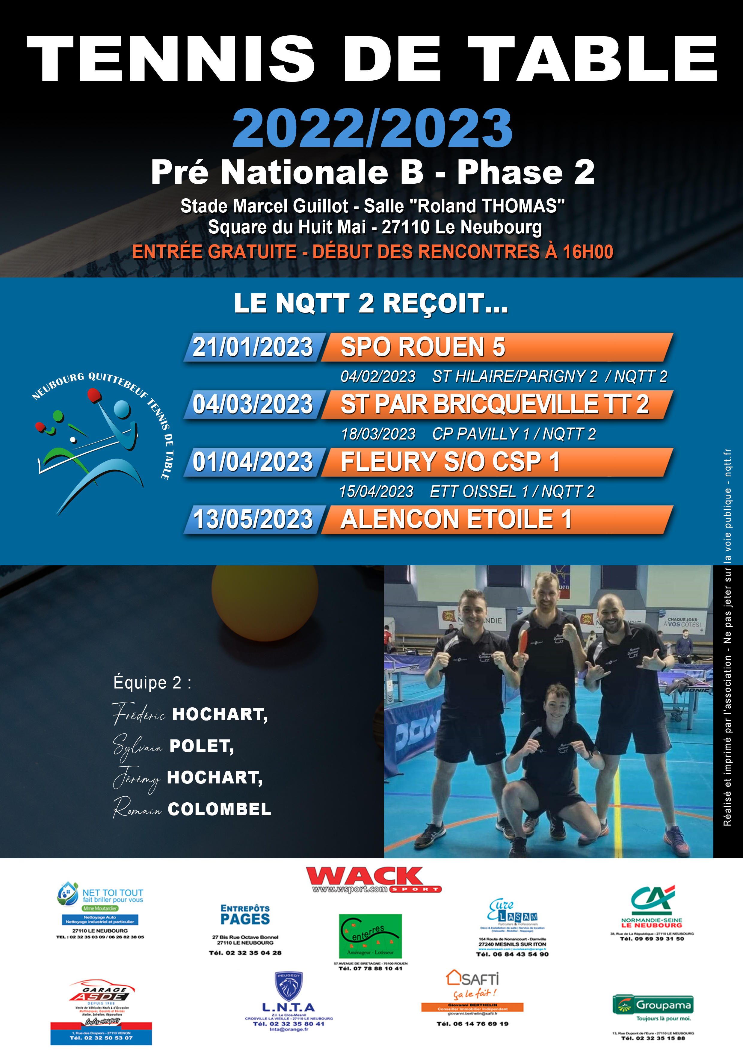 Affiche NQTT 2022 23 Pré Nationale Phase 1